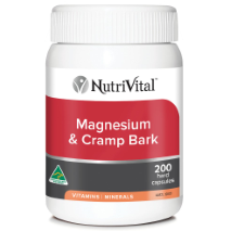 NutriVital Magnesium & Cramp Bark 200 Capsules