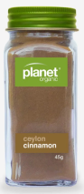 Planet Organic Ceylon Cinnamon (True Cinnamon) Powder 45g