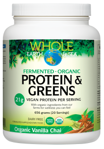 Whole Earth & Sea Protein & Greens (Fermented, Organic) 20 Serves 656g Vanilla-Chai