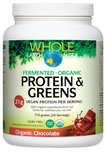 Whole Earth & Sea Protein & Greens (Fermented, Organic) 20 Serves 710g Chocolate