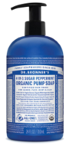 Dr. Bronner's 4-in-1 Organic Sugar Soap Pump Peppermint 710mL