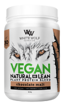 White Wolf Nutrition Vegan Natural And Lean Plant Protein Blend 900g Choc Malt