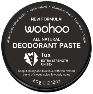 Woohoo All Natural Deodorant Paste (Extra Strength) Tux 60g