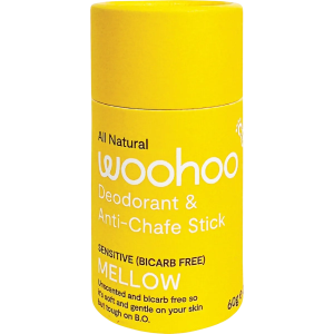Woohoo All Natural Deodorant & Anti-Chafe Stick (Sensitive - Bicarb Free) Mellow 60g