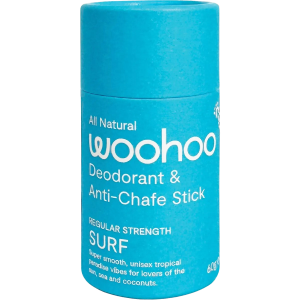 Woohoo All Natural Deodorant & Anti-Chafe Stick (Regular Strength) Surf 60g
