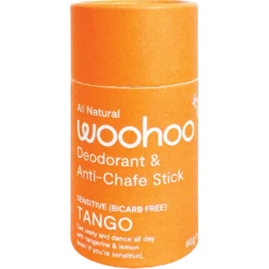 Woohoo All Natural Deodorant & Anti-Chafe Stick (Sensitive - Bicarb Free) Tango 60g