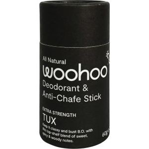 Woohoo All Natural Deodorant & Anti-Chafe Stick (Extra Strength) Tux 60g