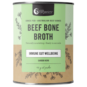 Nutra Organics Beef Bone Broth Grass Fed Garden Herb 125g