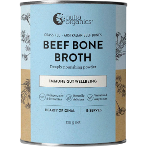 Nutra Organics Beef Bone Broth Grass Fed 125g (15 Serves) Hearty Original