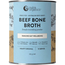 Nutra Organics Beef Bone Broth Grass Fed 125g (15 Serves) Hearty Original