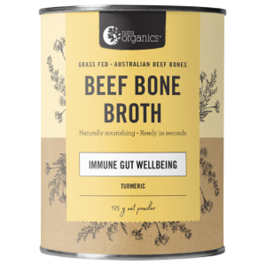 Nutra Organics Beef Bone Broth Grass Fed Turmeric 125g