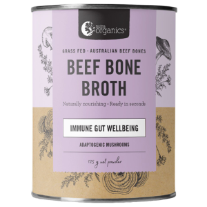 Nutra Organics Beef Bone Broth Grass Fed Adaptogenic Mushrooms 125g