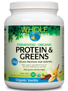 Whole Earth & Sea Protein & Greens (Fermented, Organic) 20 Serves 630g Vanilla