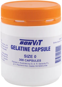 Bonvit Empty Gelatine Capsule (Size 0) 300 Capsules