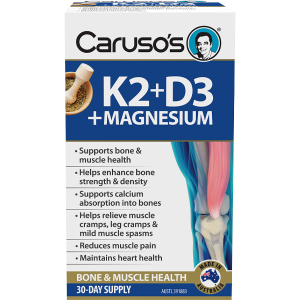 Caruso's K2+D3+Magnesium 30-Day Supply