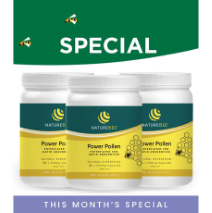 Nature Bee Power Pollen 180 Capsules (3 Months Supply)