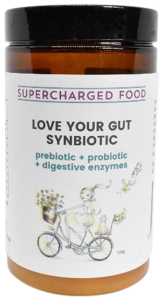 Supercharged Food Love Your Gut Synbiotic (Probiotic + Probiotic + Digestive Enzymes) 120g