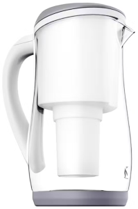 Ecobud Gentoo Glass Alkaline Water Filter Jug 1.5L Grey & White