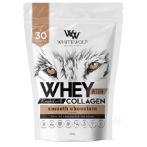 White Wolf Nutrition Whey Better Protein With Collagen 30 Serves 990g Smooth Chocolate