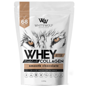 White Wolf Nutrition Whey Better Protein With Collagen 68 Serves 2.24kg Smooth Chocolate