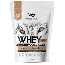 White Wolf Nutrition Whey Better Protein With Collagen 68 Serves 2.24kg Smooth Chocolate