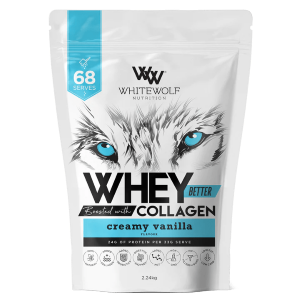 White Wolf Nutrition Whey Better Protein With Collagen 68 Serves 2.24kg Creamy Vanilla