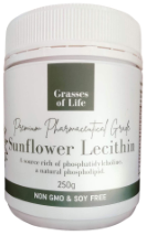 Grasses of Life Premium Grade Sunflower Lecithin 250g