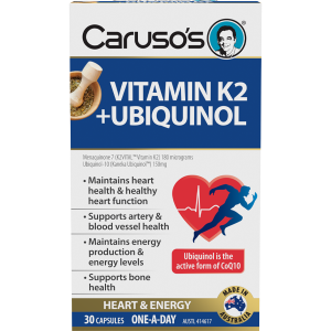Caruso's Vitamin K2 + Ubiquinol 30 Capsules