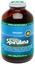 MicrOrganics Green Nutritionals Mountain Organic Spirulina 1000 Tablets