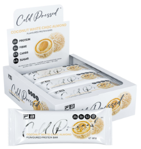 Fibre Boost Cold Pressed Protein Bars Coconut White Choc Almond 60g Box of 12