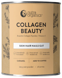 Nutra Organics Collagen Beauty Bioactive Collagen Peptides + Vitamin C 225g Caramel