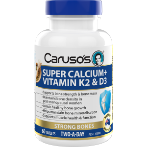 Caruso's Super Calcium + Vitamin K2 & D3 60 Tablets