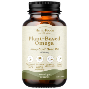 Hemp Foods Australia Plant-based Omega Hemp Gold® Seed Oil 60 Capsules