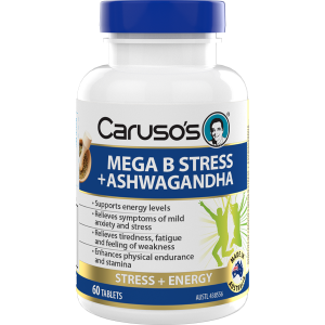 Caruso's Mega B Stress + Ashwagandha 60 Tablets
