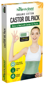 Nature's Shield Organic Cotton Castor Oil Pack Waist Wrap (50cm x 22cm)