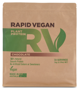 Rapid Supplements Rapid Vegan Plant Protein 1kg (33 Serves) Chocolate