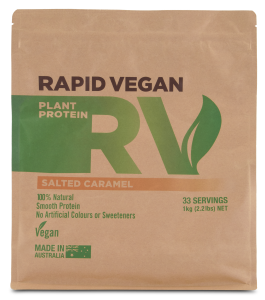 Rapid Supplements Rapid Vegan Plant Protein 1kg (33 Serves) Salted Caramel