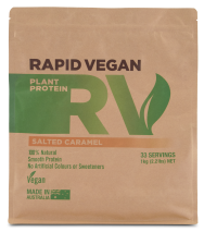 Rapid Supplements Rapid Vegan Plant Protein 1kg (33 Serves) Salted Caramel