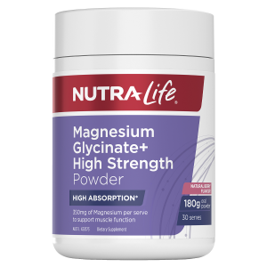 Nutra-Life Magnesium Glycinate+ High Strength Powder 180g Berry Flavour