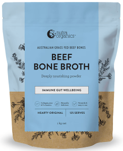 Nutra Organics Beef Bone Broth Grass Fed Hearty Original 1kg