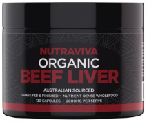 Nutraviva Organic Beef Liver 2000mg 120 Capsules