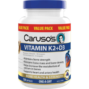 Caruso's Vitamin K2+D3 120 Capsules