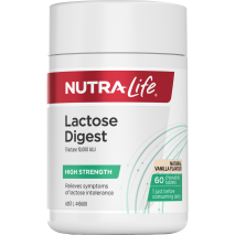 Nutra-Life Lactose Digest 60 Chewable Tablets Vanilla Flavour