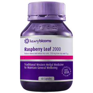 Henry Blooms Raspberry Leaf 2000mg 60 Vegetarian Capsules
