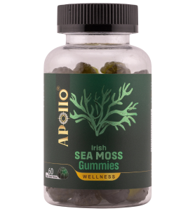 Apollo Irish Sea Moss Gummies 60 Pieces Green Apple Flavour