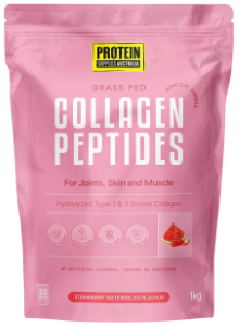 Protein Supplies Australia Grass Fed Collagen Peptides 1kg Strawberry Watermelon