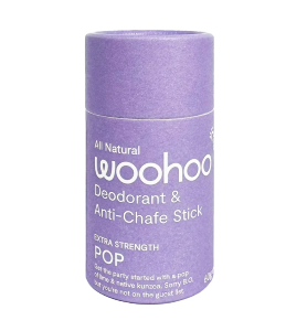 Woohoo All Natural Deodorant & Anti-Chafe Stick (Extra Strength) Pop 60g