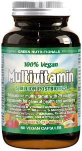 MicrOrganics Green Nutritionals 100% Vegan Multivitamin 60 Capsules