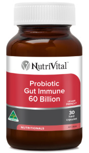 NutriVital Probiotic Gut Immune 60 Billion 30 Hard Capsules
