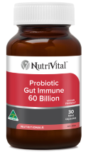 NutriVital Probiotic Gut Immune 60 Billion 30 Hard Capsules